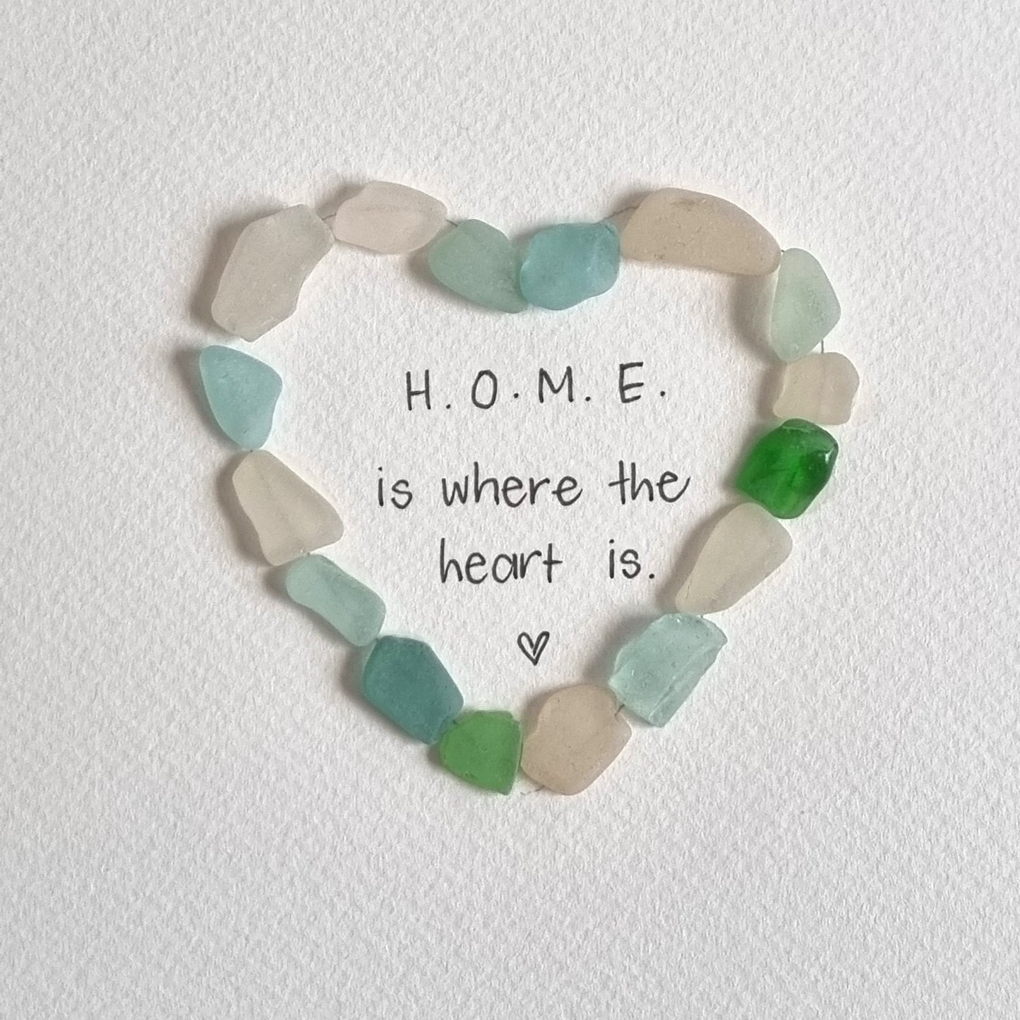 Home is where the heart is artwork, Seaglass artwork